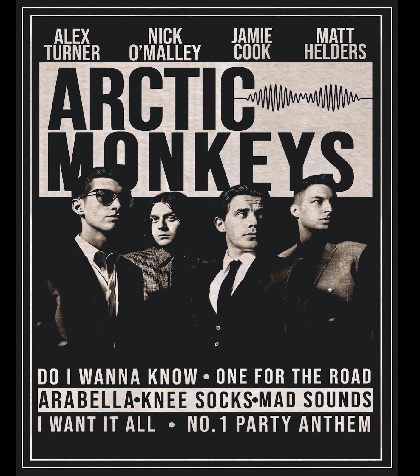 Arctic Monkeys Poster Print or Digital Download AM Album Etsy