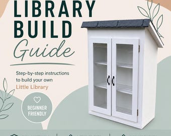 Bouwplannen voor een kleine gratis bibliotheek | Doe-het-zelf boekenruil in de buitenlucht | Stapsgewijze PDF-houtbewerkingsplannen | Beginnersvriendelijke digitale download