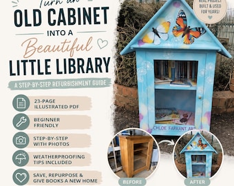 Gids voor kleine bibliotheek DIY | Kastrenovatie, boekenruil (digitale download)