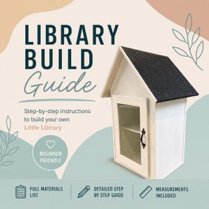 Kleine Kostenlose Bibliothek Bauanleitung | Outdoor Büchertausch Pläne (Digitaler Download)
