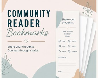 Printbare bladwijzers voor lezers uit de gemeenschap | Bladwijzer voor boekrecensies | Bladwijzer voor een kleine gratis bibliotheek | Print thuis PDF | Bladwijzer voor een leesdagboek