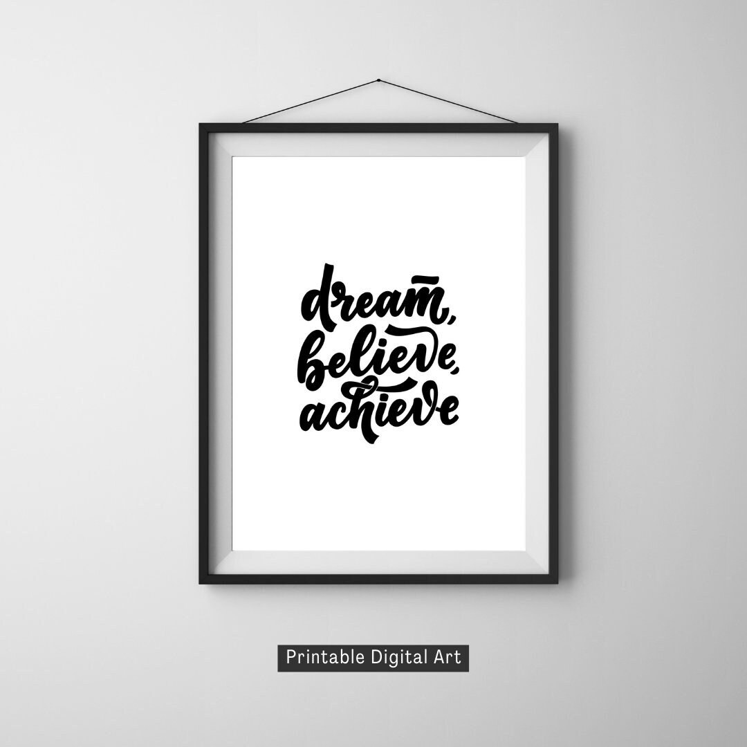 Printable Inspirational Wall Art Etsy