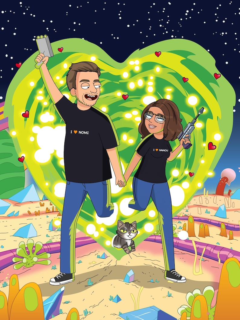 Rick And Morty Couples Portrait