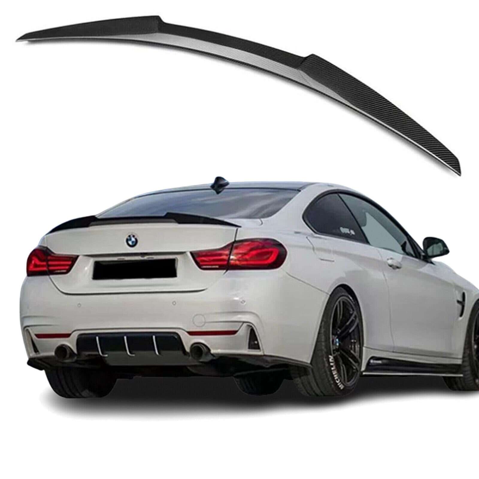 Carbon Farbe Auto Spoiler Heckspoilerlippe Flügel für BMW 1er F20