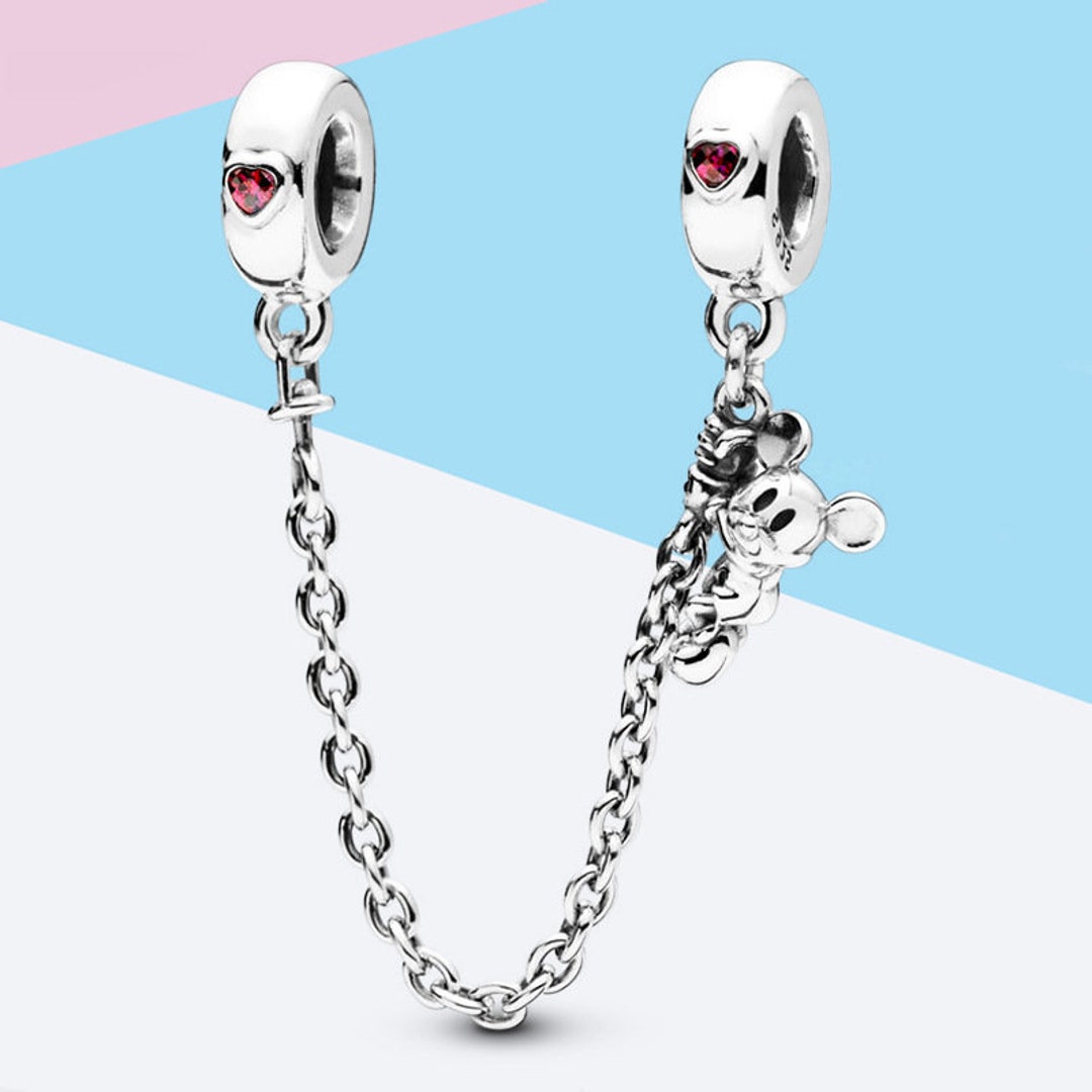 Pandora Climbing Mickey' Safety Chain Charm Etsy