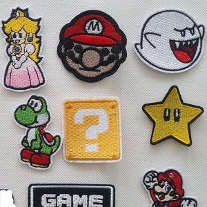 Mario Patch Iron Sew On Embroidery Badge Super Mario Bros Nintendo Video  Game
