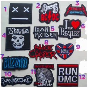 Music Rock Metal Punk Vintage Bands badges Iron or Sew on Embroidered Patch