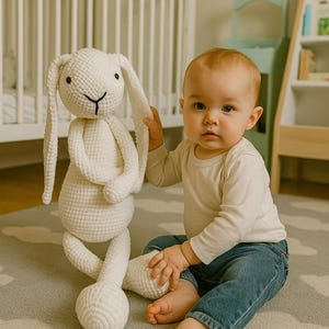 Crochet pattern PDF crochet pattern rabbit soft toy Amigurumi German English