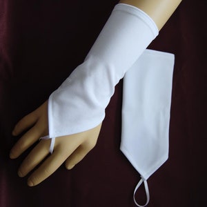 Handschuhe Kommunionhandschuhe Mädchen Stulpen Fingerlinge weiss Einfach