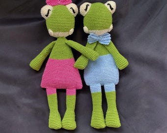 Crochet pattern PDF crochet pattern frog soft toy Amigurumi German English