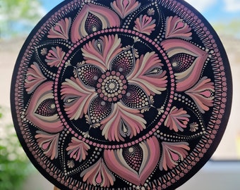 Dot Paintig Mandala, Acrylfarben, 40cm Durchm.