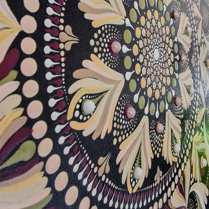 Dot Paintig Mandala, Acrylfarben, 40cm Durchm. Bild 5