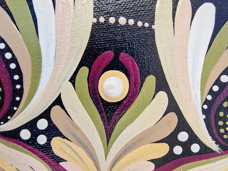 Dot Paintig Mandala, Acrylfarben, 40cm Durchm. Bild 3