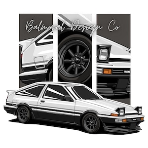 Toyota Corolla AE86 Print Poster ~ Car Gifts ~ Car Wall Art ~ Car Gifts ~ Car Accessories ~ Home Decor ~ Toyota Gifts ~ JDM