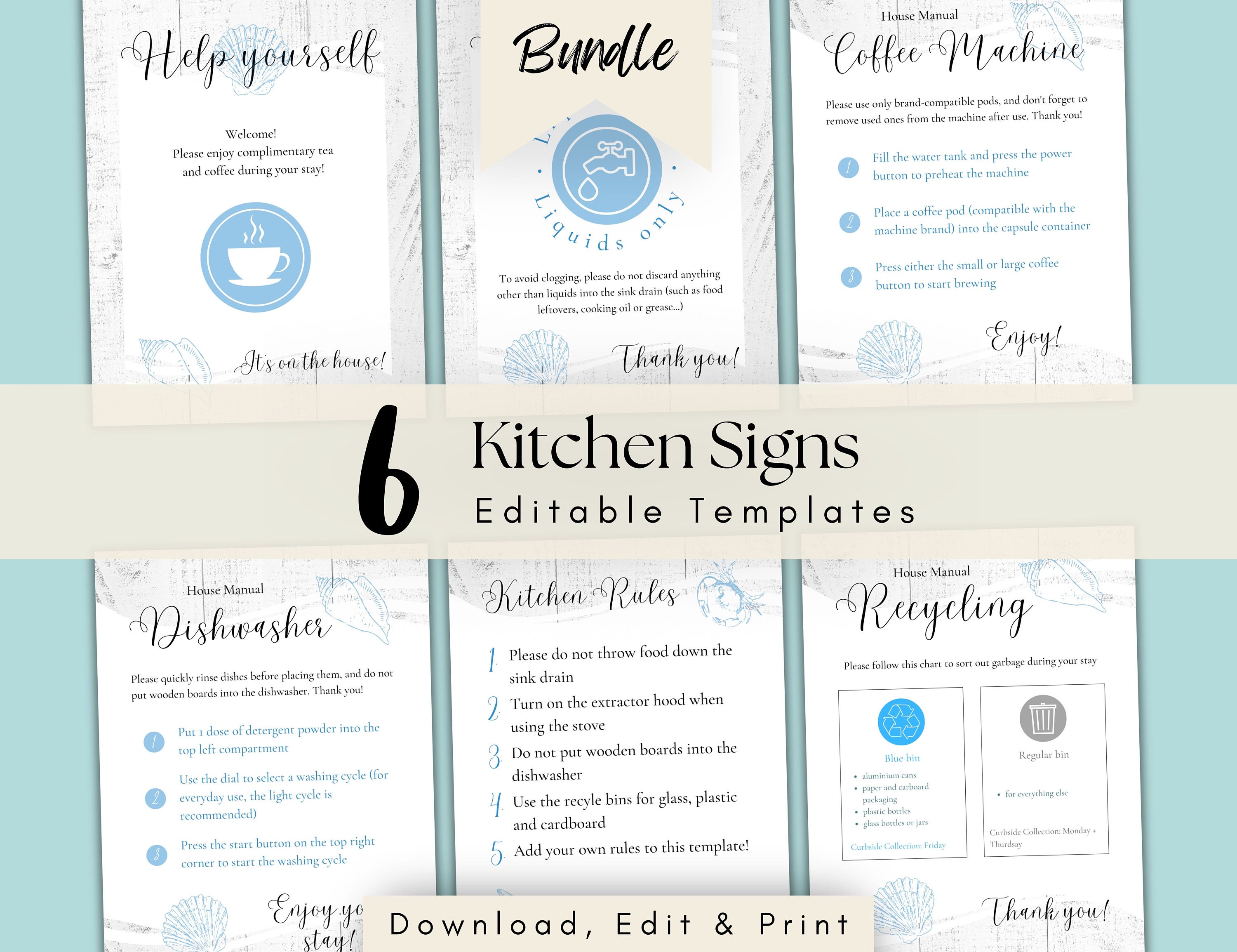 Beach House Kitchen Signs Templates Bundle Signage Editable 55 OFF beach-house-kitchen-signs-templates-bundle-signage-editable-55-off