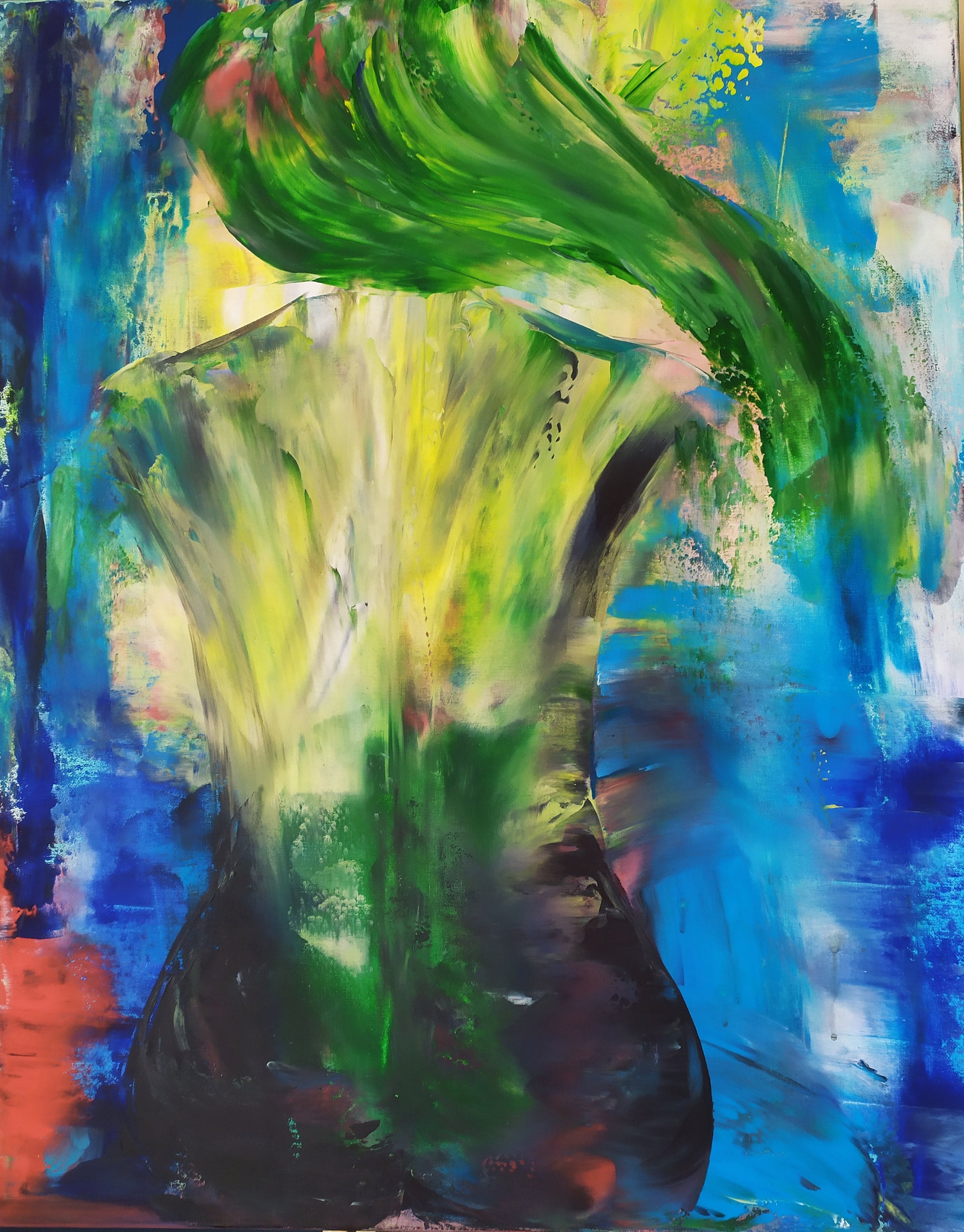 Abstract Nude Woman Body Painting Original Canvas Wall Art Etsy UK