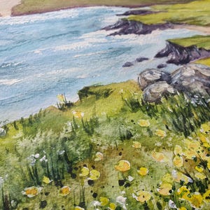 Dingle Peninsula Painting: Original Watercolor, Irish Coastal Art (8x10) by Desi Guteva image 4