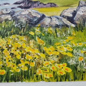 Dingle Peninsula Painting: Original Watercolor, Irish Coastal Art (8x10) by Desi Guteva image 3
