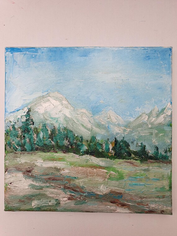 油絵 山 楽天市場】絵画 斉藤洪人 油絵・油彩画 『カネラン峠』 山 風景