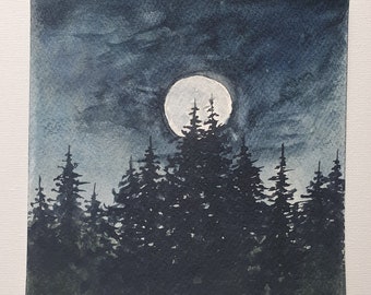 絵画　Pines&#39; Evening Utagawa Hiroshige | Night Rain at Karasaki, from the series