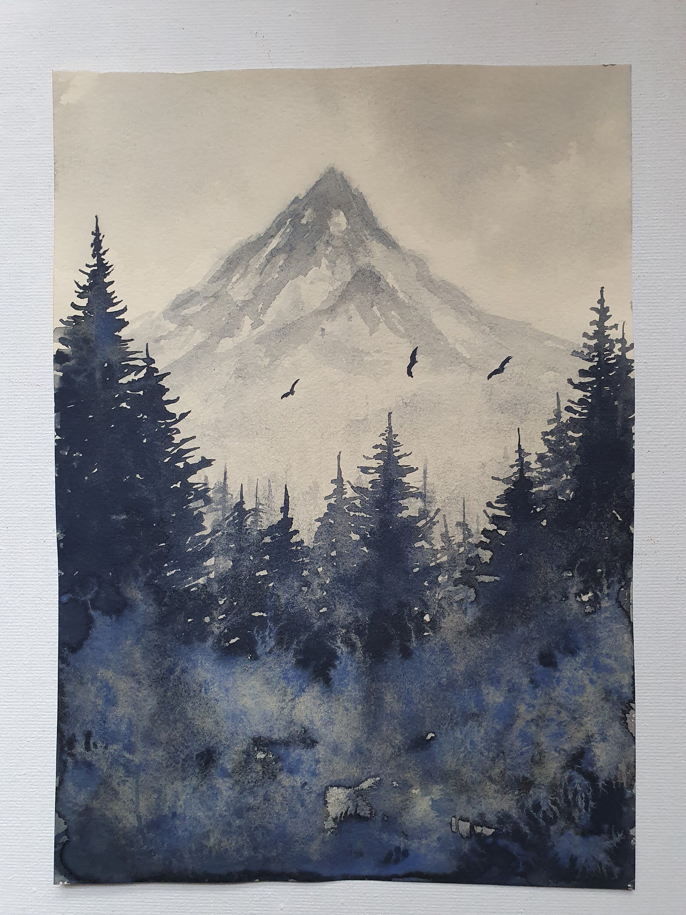【DISCERNMENT】Water painting standard painting hood Mount Hood Painting 6