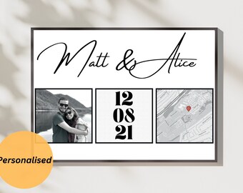 Personalised Couples Print. Personalised Valentines Gift. Anniversary/Wedding Gift.