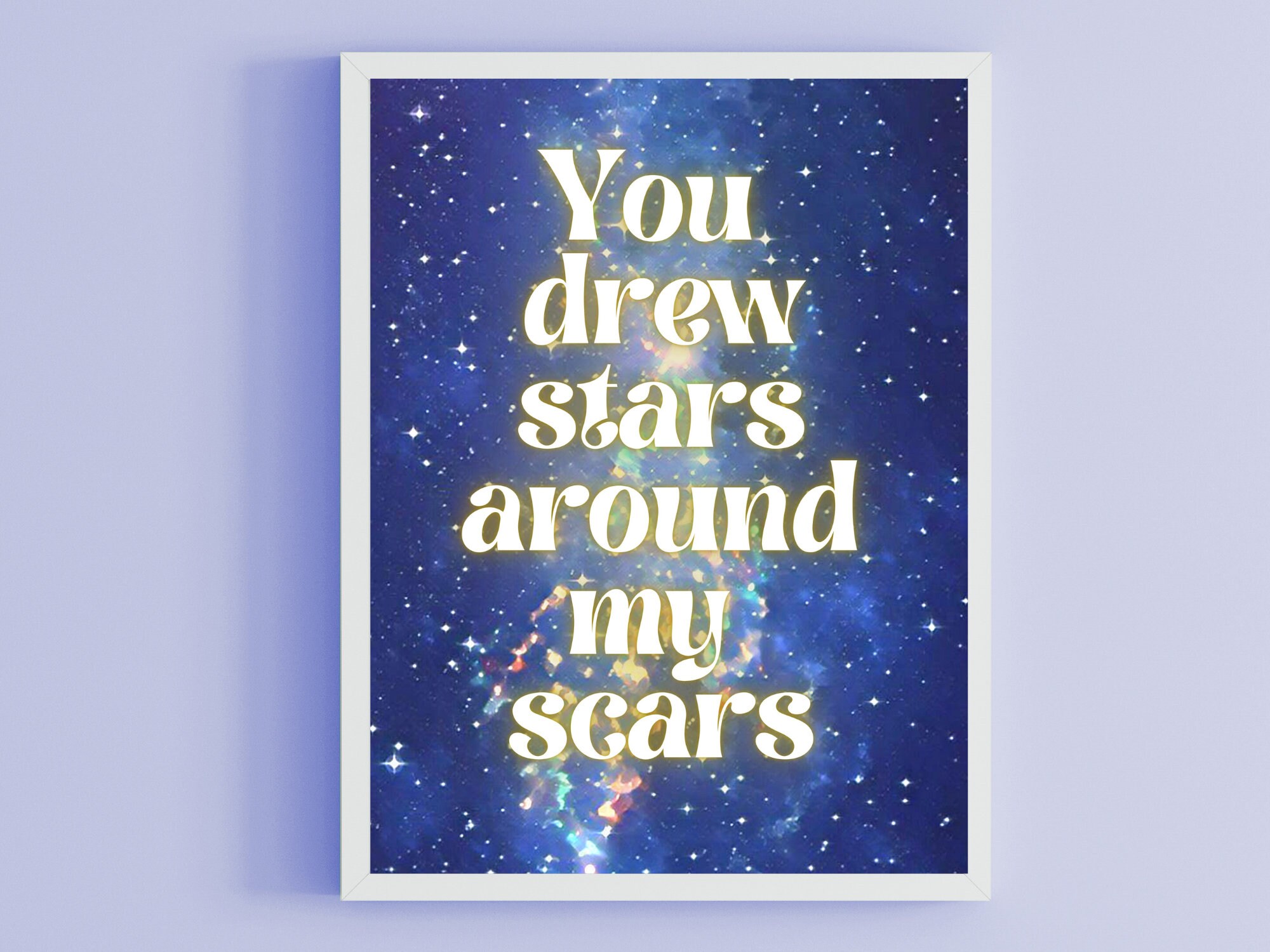 Taylor Swift Cardigan Poster. You Drew Stars Around My Scars Etsy