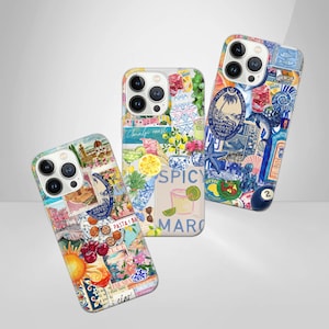 Custodia per telefono Coquette Italian Summer Collage, custodia per telefono costiera italiana, iPhone 16 15 14 13 12 11 Pro Max 8 Plus X, Samsung Galaxy S24 S23 S22