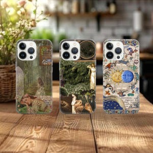 Custodia per telefono con motivo artistico medievale, per iPhone 16e, 15, 14, 13, 12, 11, Google Pixel 9 Pro, 8, 7A, Samsung S25 edge, S24 FE, A71, A36
