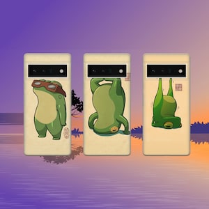 Google Pixel Funny frogs Phone Case Wildlife frogs  Cover for Pixel 9 Pro 8 7A, Samsung S24FE  S23 ultra A55  A16  iPhone 16 15 12 XR