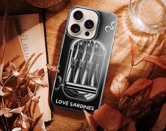 Fishermans Phone Case canned Sardines Cover for iPhone 16e, 15, 14, 13, 12, 11, Google Pixel 9 Pro, 8, 7A, Samsung S25 edge, S24 FE, A71,