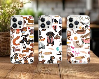 Dachshund cute Phone Case Dog lover Cover for  iPhone 17Pro, 16, 15,14,13,12,Samsung S26,S25,S24,S23,Pixel 10,9