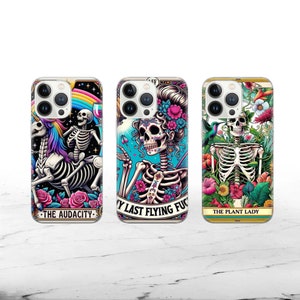 Funda para teléfono con cartas del tarot, divertida funda para iPhone 16 Pro, 15, 14, 13, 12, 11, Google Pixel 9 Pro, 8, 7A, Samsung Galaxy S24 fe, A16, A55