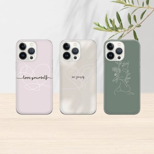 Bts jdm Phone Case Line art Love Minimalist Beige  Cover for iPhone 16 Pro, 15, 14, 13, 12, 11, Google Pixel 9 Pro, 8, 7A, Samsung Galaxy