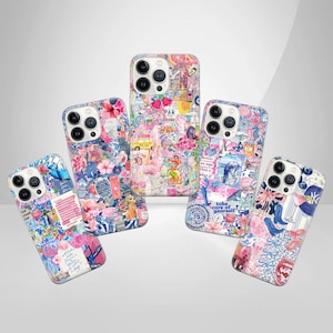 Custodia per telefono Coquette Collage, estetica preppy e carina, per iPhone 16, 15, 14, 13, 12, 11 Pro Max, 8 Plus X, Samsung Galaxy S24, S23, S22, S20 Ultra