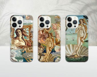 Sandro Botticelli Kunst Renaissance Handyhülle Geburt der Venus Abdeckung für iPhone 16 Pro, 15, 14, 13, 12, 11, Google Pixel 9 Pro, 8, 7A, Samsung