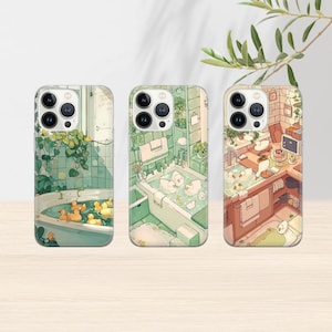 Custodia per telefono Silly Duck, custodia per anatre divertenti per iPhone 16 Pro, 15, 14, 13, 12, 11, Google Pixel 9 Pro, 8, 7A, Samsung Galaxy S24 fe, A16, A55