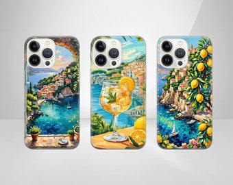 Amalfi Coast Phone Case: Italy Summer Lemon  Cover for iPhone 17Pro, 16, 15,14,13,12,Samsung S26,S25,S24,S23,Pixel 10,9