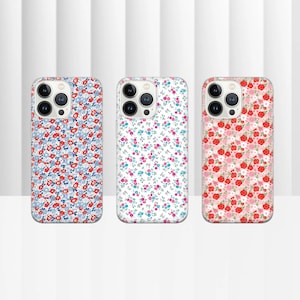 Blushing flower Phone Case Lacey quilt Cover for iPhone 16 Pro, 15, 14, 13, 12, 11, Google Pixel 9 Pro, 8, 7A, Samsung S25, S24 FE, A26, A36