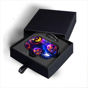 Colorful scary Halloween skull AirPods case cover | Skull design for AirPods Pro, Pro 2, AirPods 1/2,  gift box,gift for him,her cute case