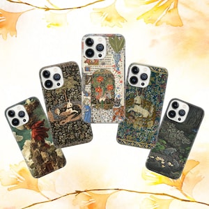 Custodia per telefono Castlecore con nucleo medievale per iPhone 16 Pro, 15, 14, 13, 12, 11, Google Pixel 9 Pro, 8, 7A, Samsung Galaxy S24 fe, A16, A55