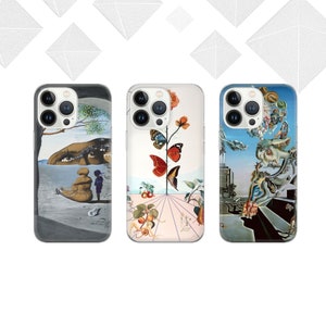 Salvador Dali art phone case Vintage fine art Cover for iPhone 16 Pro, 15, 14, 13, 12, 11, Google Pixel 9 Pro, 8, 7A, Samsung Galaxy S24 fe,