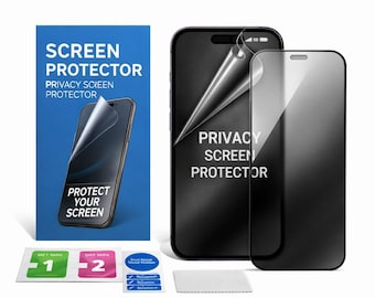 Protector de pantalla FILM Privacy Screen Protector se adapta sin rayones a iPhone 17, 16e Pro Max, iPhone 12, Samsung S25, Xiaomi, corte compatible con fundas