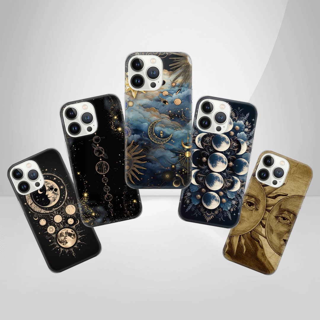 Mooncase Aesthetic Moon Phone Case Celestial Sun Cover for iPhone 16 Pro, 15, 14 ...