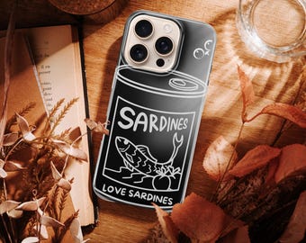 Fishermans aesthetic Phone Case Sardines Cover for iPhone 16e, 15, 14, 13, 12, 11, Google Pixel 9 Pro, 8, 7A, Samsung S25 edge, S24 FE, A71,