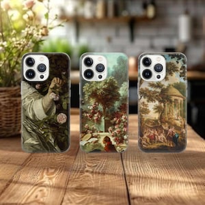 Baroque art Phone Case Rococo paintings Cover for iPhone 16e, 15, 14, 13, 12, 11, Google Pixel 9 Pro, 8, 7A, Samsung S25 edge, S24 FE, A71,