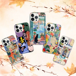 Henri matisse Phone Case Matisse collage Cover for iPhone 16 Pro, 15, 14, 13, 12, 11, Google Pixel 9 Pro, 8, 7A, Samsung S25, S24 FE, A26, A