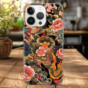 Japanische Kunst Handy Hülle Mood board Cover für iPhone 16e, 15, 14, 13, 12, 11, Google Pixel 9 Pro, 8, 7A, Samsung S25 edge, S24 FE, A71, A36