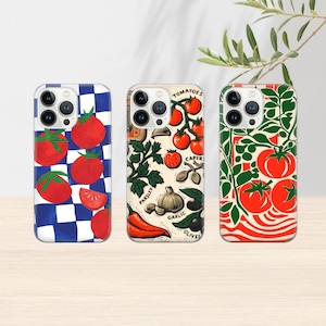 Tomaten Handyhülle Fresh Vegies Cover für iPhone 16e, 15, 14, 13, 12, 11, Google Pixel 9 Pro, 8, 7A, Samsung S25 edge, S24 FE, A71, A36
