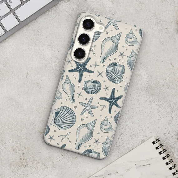 Custodia per telefono Blue Seashell: design Ocean Life, custodia flessibile per iPhone, Samsung Google Pixel 17, Air, Pro Max 16, 15 14 13 s25, 24 23 9, 8 Pro 7 - Italia